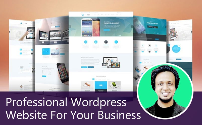 I will create a professional wordpress website for your business